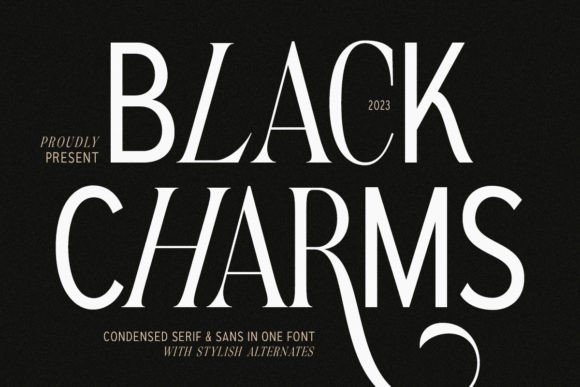 Black Charms Display Font for Modern Web Design