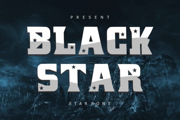 Black Star Font for Bold Winter & Holiday Branding