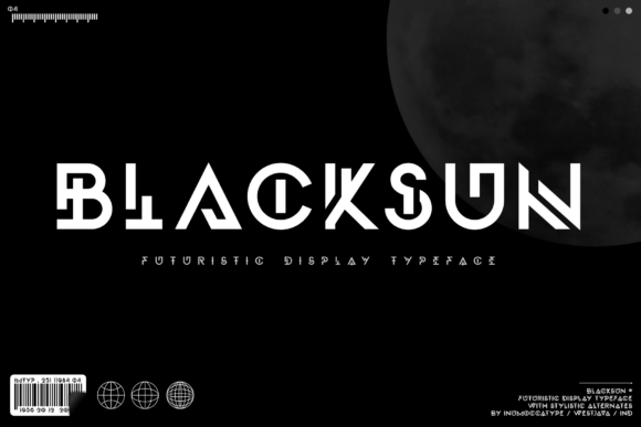 Blacksun Futuristic Display Font for Crafters & Sellers