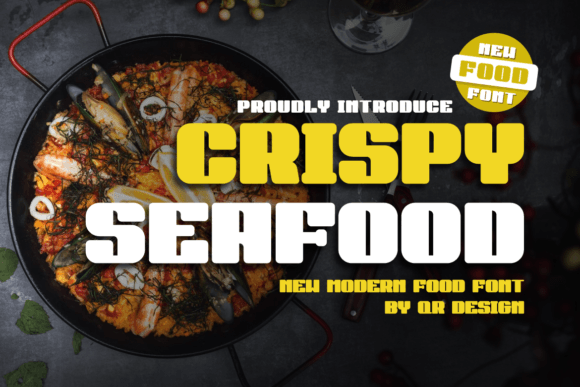 Crispy Seafood Font: Bold Display Typeface for Digital Branding