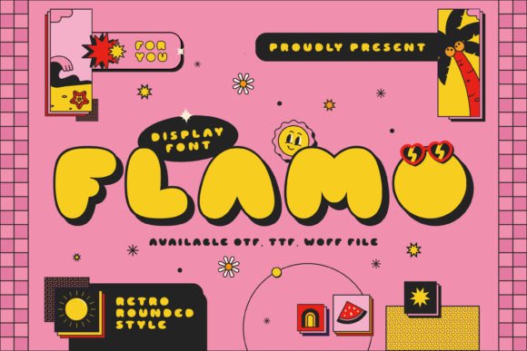 Flamo Display Font for Bold, Rounded Handmade Branding