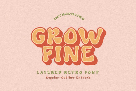 Grow Fine Display Font for Handmade Product Design