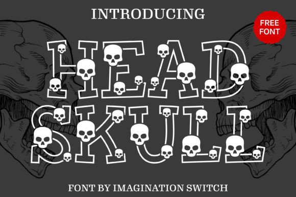 Head Skull Font for Small Business Branding