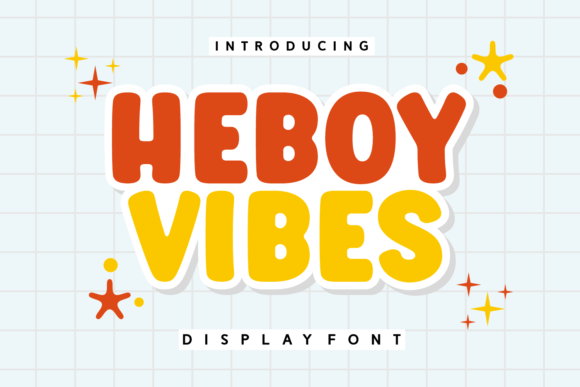 Heboy Vibes Font: A Bubbly Display Font for Joyful Handmade Designs