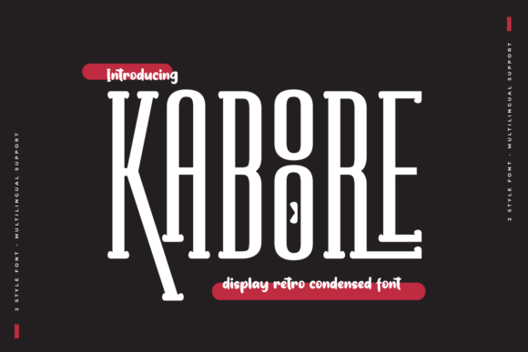 Kaboore: A Retro Condensed Display Font for Handmade Creators