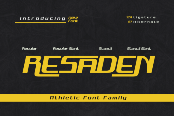 Resaden Display Font for Bold, Sporty Creative Projects
