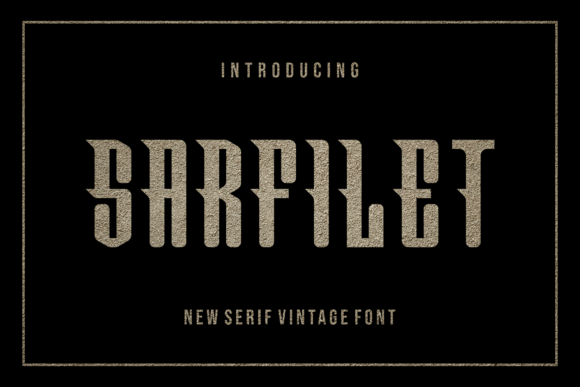 Sarfilet Display Font for Handmade Creators