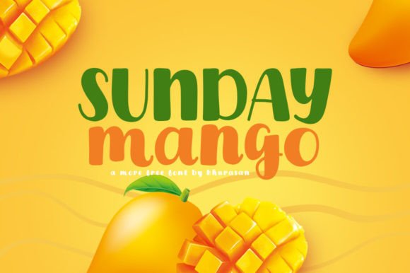 Sunday Mango Font: Cute Handwritten Display Typeface for Small Brands