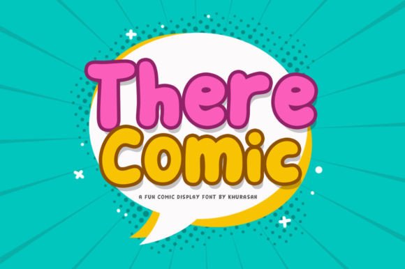 There Comic: A Modern Display Font for Small Business Branding